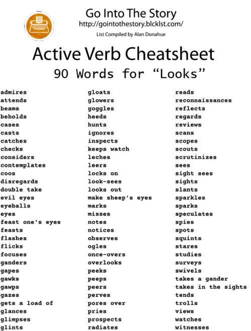 action verb for look